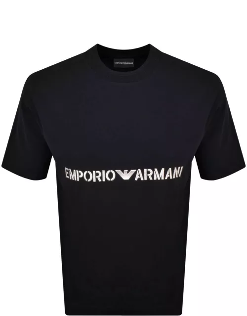 Emporio Armani Logo T Shirt Navy
