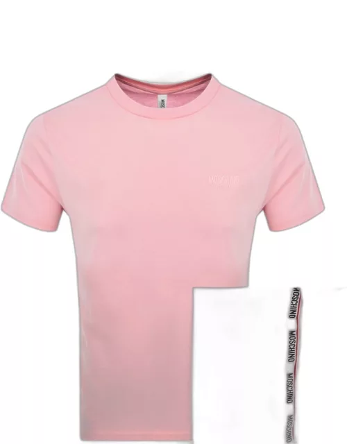 Moschino Logo T Shirt Pink