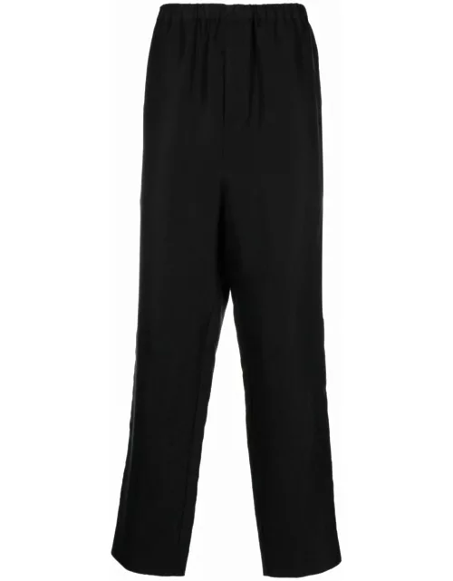Black high-waisted tapered trouser