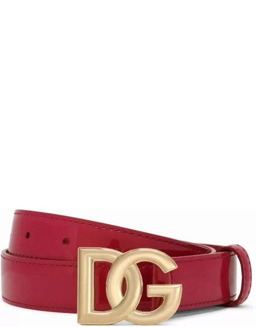 Belt with red buckle