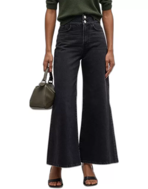 Le Palazzo Double Waistband Cropped Jean