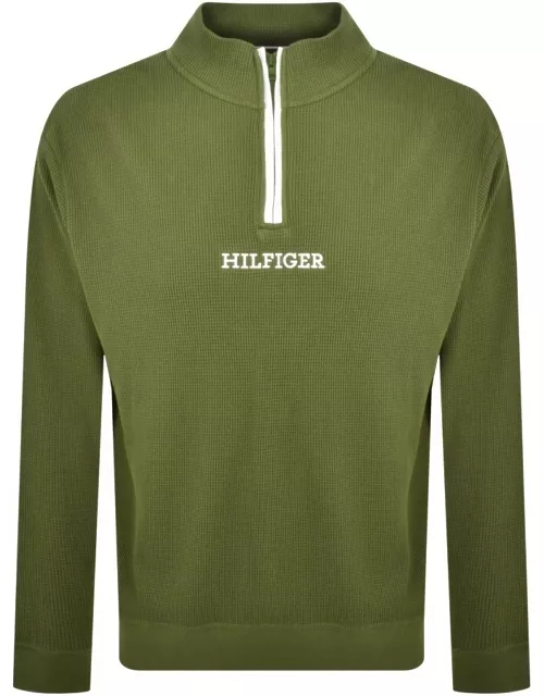 Tommy Hilfiger Lounge Half Zip Sweatshirt Green