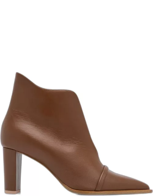 Clara Leather V-Cut Ankle Bootie