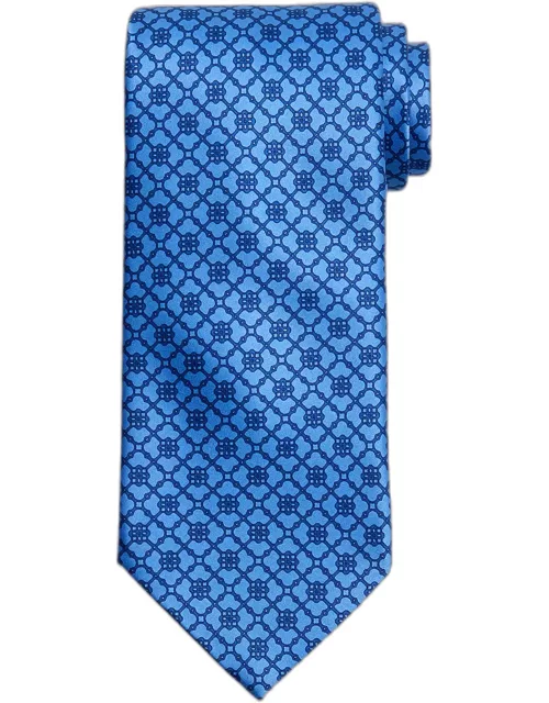 Men's Medallion-Print Silk Tie