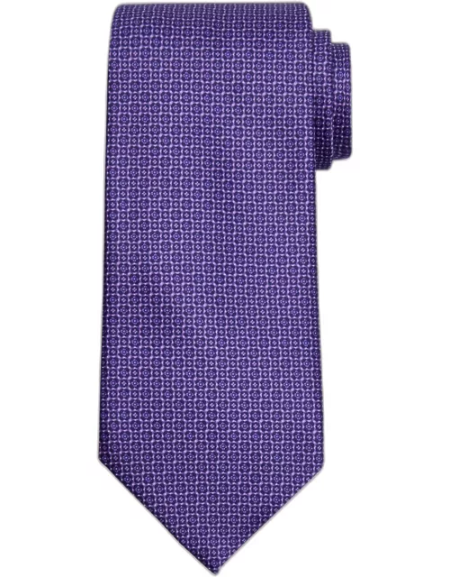 Men's Micro-Print Silk Tie