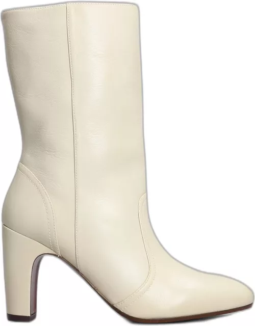 Chie Mihara Eyta High Heels Boots In Beige Leather