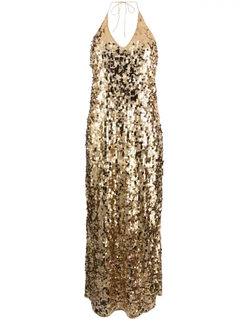 Oseree Night Sequins Long Dres