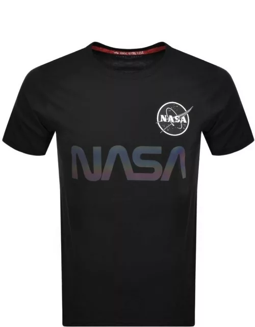 Alpha Industries Nasa Reflective T Shirt Black