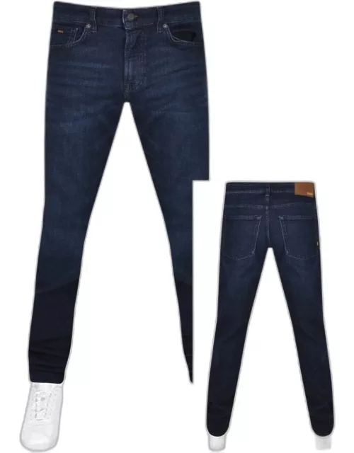 BOSS Maine Regular Fit Dark Wash Jeans Blue