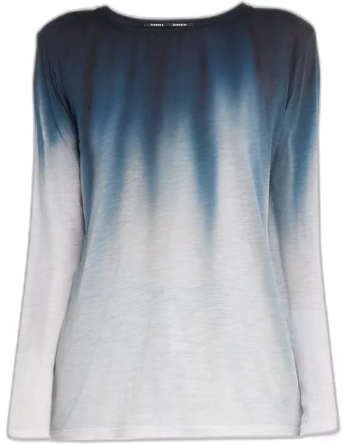 Ice Dyed Tissue Jersey Long-Sleeve T-Shirt