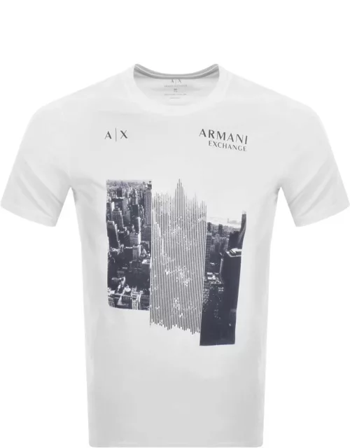 Armani Exchange Slim Crew Neck Logo T Shirt White