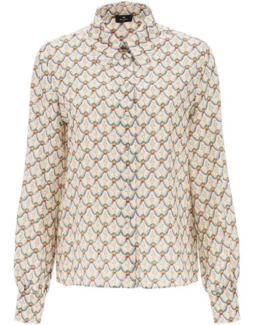 ETRO Crepe de chine shirt with Floralia motif