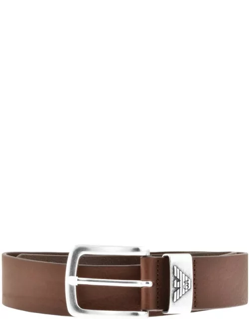 Emporio Armani Leather Belt Brown