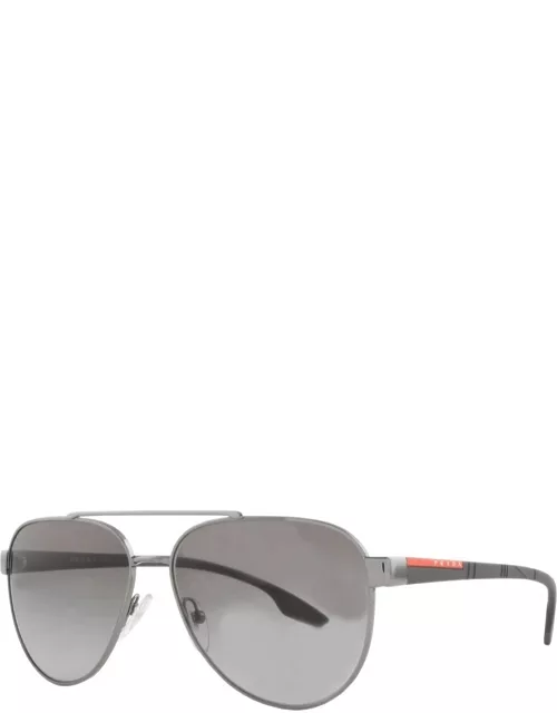 Prada Linea Rossa Aviator Sunglasses Silver
