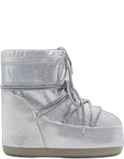 Icon Glitter Lace-Up Short Snow Boot
