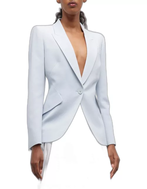 Classic Single-Breasted Suiting Blazer