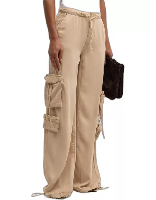 Peggy Relaxed Wide-Leg Cargo Pant