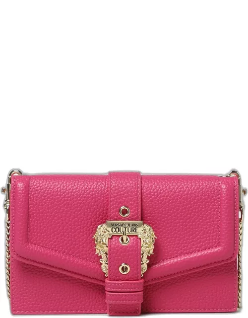 Versace Jeans Couture wallet bag in grained synthetic leather with Baroque buckle
