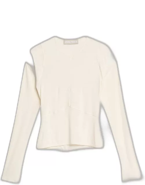 One Eye Cut-Out Long-Sleeve Top