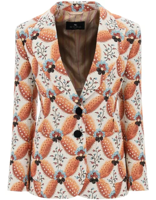 Etro Jacquard Jacket With Floral Motif