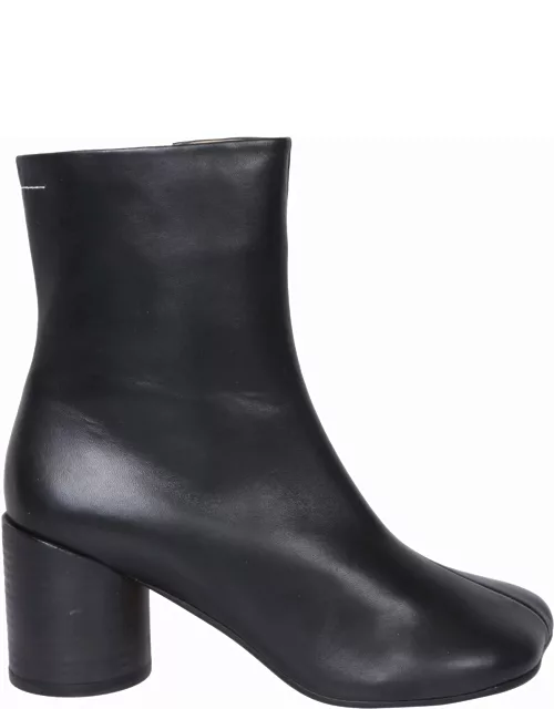 MM6 Maison Margiela Black Leather Ankle Boot