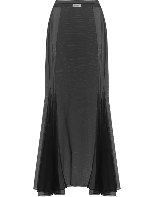Saint Laurent Tulle Midi Skirt