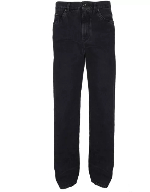 Dolce & Gabbana Wide Leg Black Jean