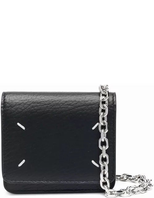 Maison Margiela four-stitch leather chain wallet