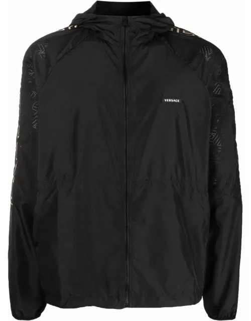 Black jacket with La Greca print