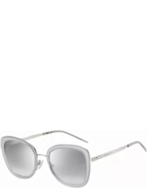 Translucent-acetate sunglasses with steel temples Women's Eyewear