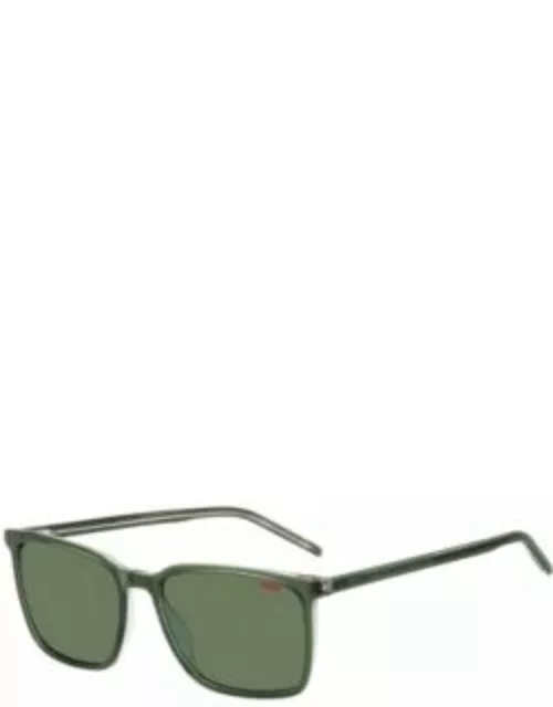 Green-acetate sunglasses with logo details Men's Eyewear