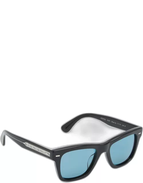 Men's Polarized Acetate Square Sunglasse