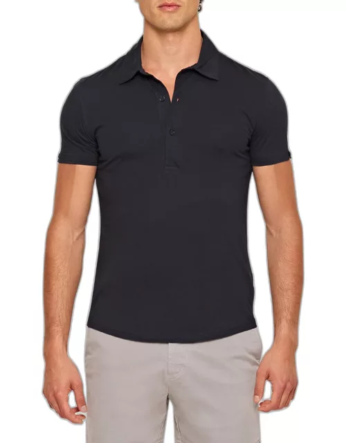 Men's Sebastian Cotton-Silk Polo Shirt
