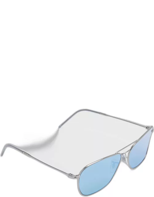 Men's Caravan Reverse Metal Square Sunglasse