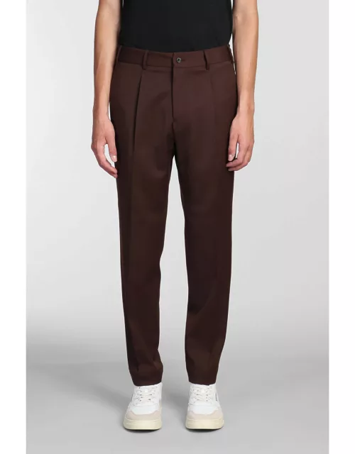 Santaniello Pants In Brown Polyester