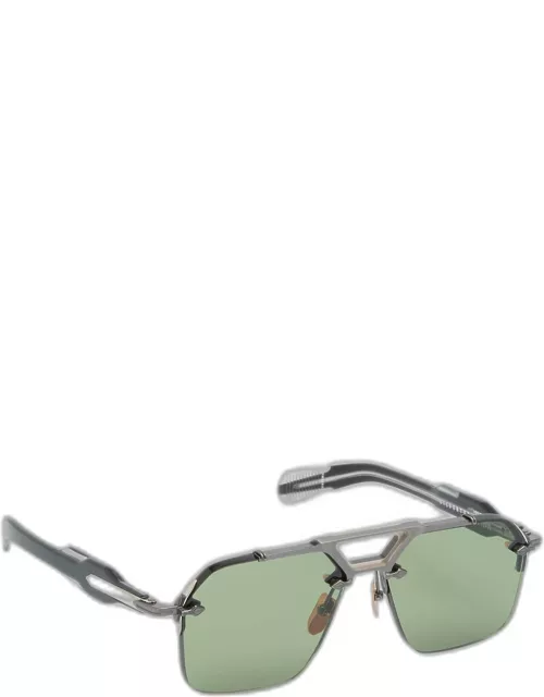 Men's Silverton Titanium Aviator Sunglasse