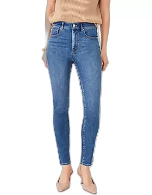 Ann Taylor High Rise Skinny Jeans in Classic Indigo Wash - Curvy Fit