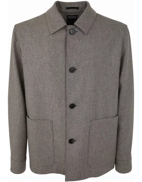 Zegna Pure Wool Flannel Chore Jacket
