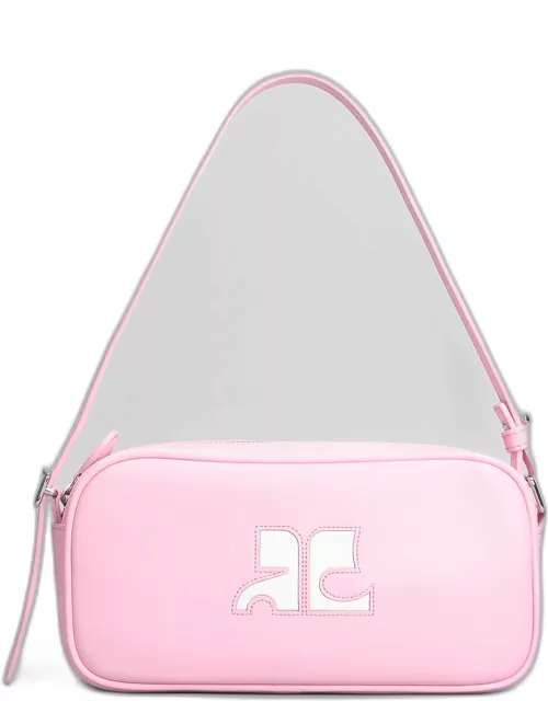Courrèges Baguette Hand Bag In Rose-pink Leather