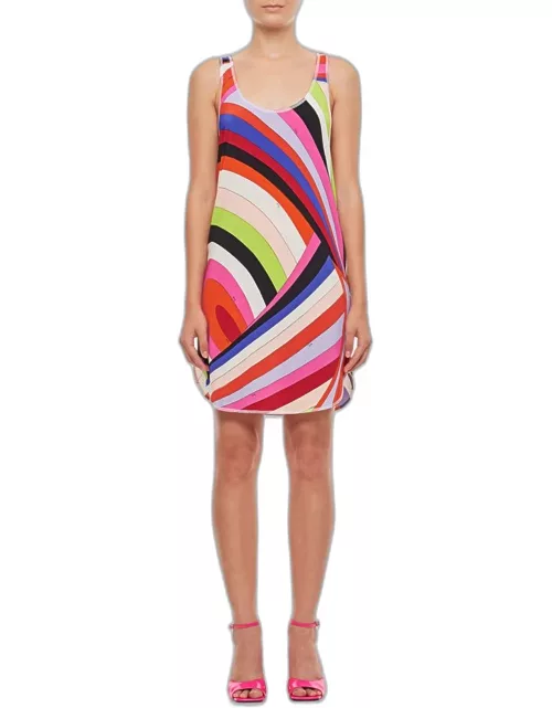 Emilio Pucci Jersey Satin Short Dress Multicolor