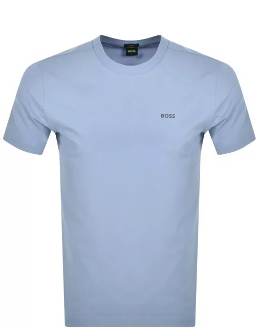 BOSS Logo Crew Neck T Shirt Blue