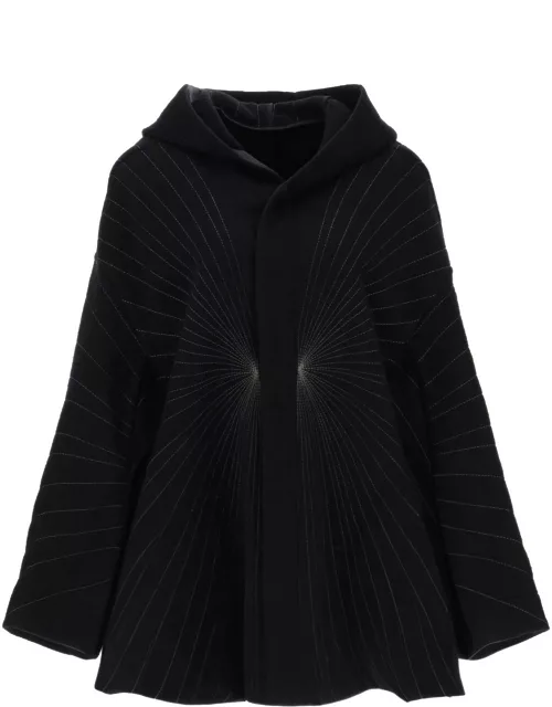 RICK OWENS 'peter' coat with radiance embroidery