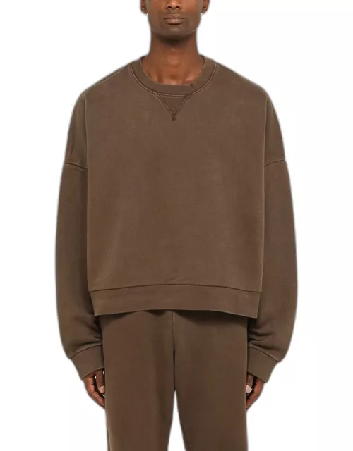 Brown sweatshirt in organic cotton