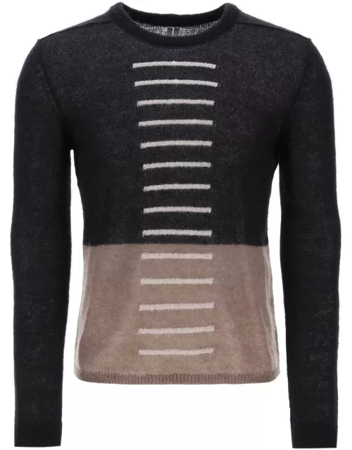 RICK OWENS 'judd' sweater with contrasting line
