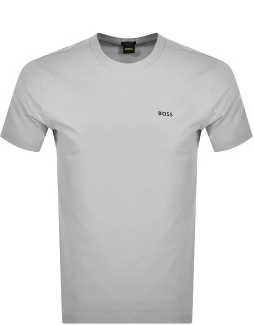 BOSS Logo Crew Neck T Shirt Grey