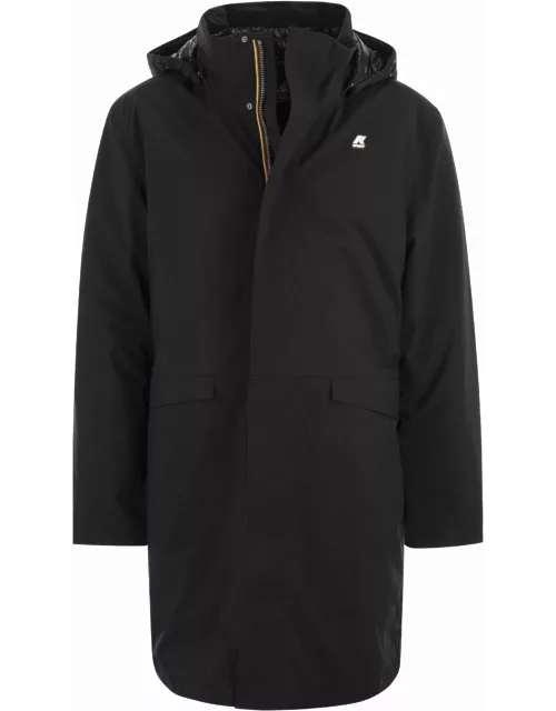 K-Way Thomal Bonded Padded - Long Padded Jacket With Hood