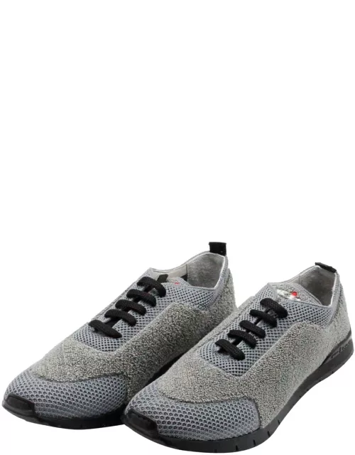 Kiton Sneaker Shoe Made Of Knit Fabric. The Bottom, With A Black Sole, Is Flexible And Extra Light; The Elastic Tongue Ensures Greater Comfort. Logo