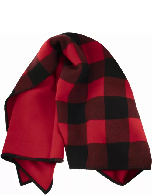 Woolrich Pure Wool Check Scarf