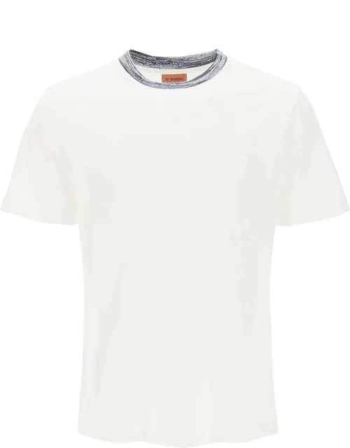 Missoni T-shirt With Contrasting Crew Neck