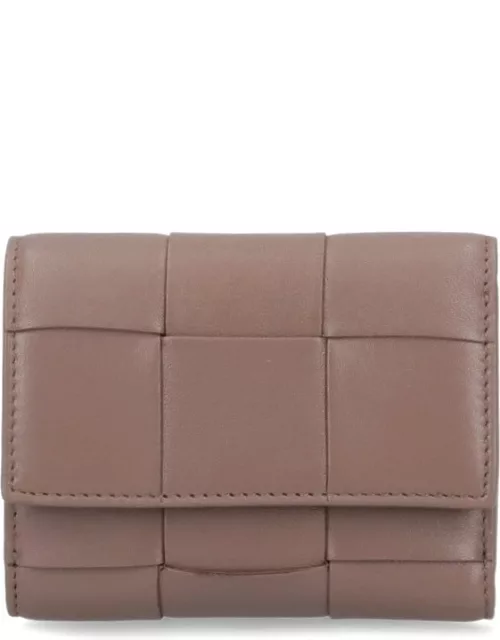 Bottega Veneta Tri-Fold Zip Wallet